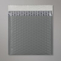 Enveloppe bulles métallisée gris mat