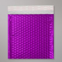 Enveloppe bulles métallisée violet