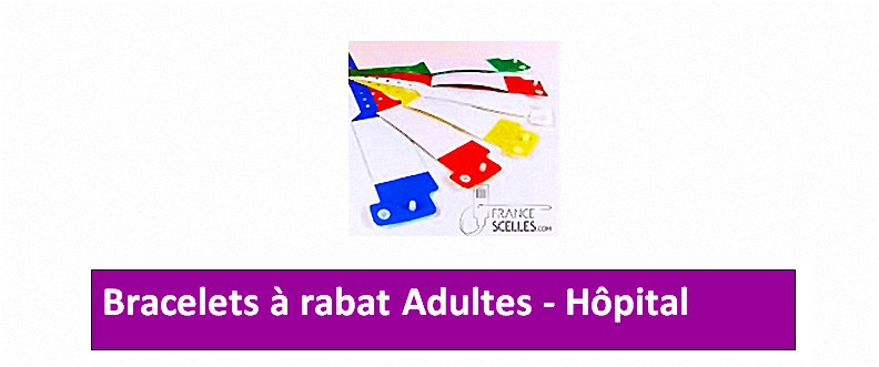 Bracelet à rabat pour adulte hopital