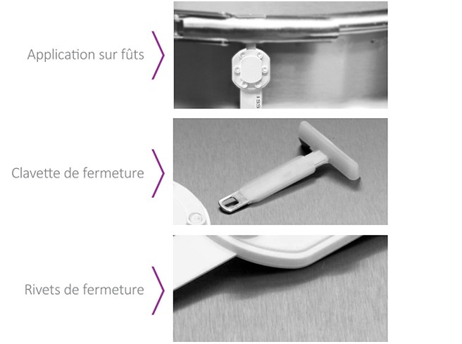 Caractéristiques du scellé de sécurité pour fût